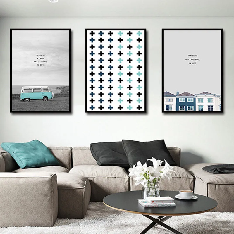 Путешествия автобус Буле холст с изображением пейзажа стены художественный