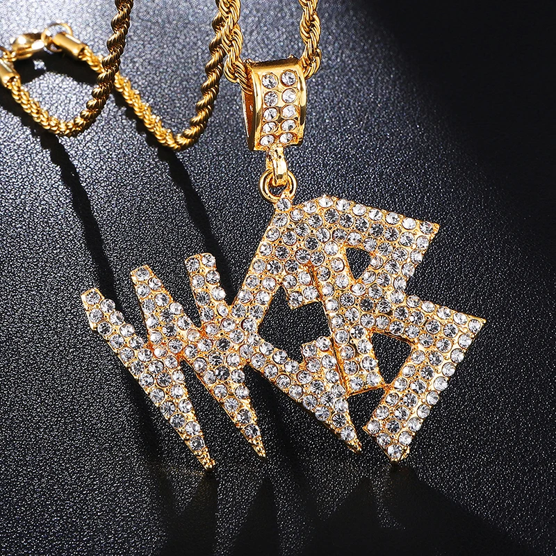 Цепочка с подвеской и ожерельем для мужчин в стиле хип хоп|Ожерелья подвеской| |