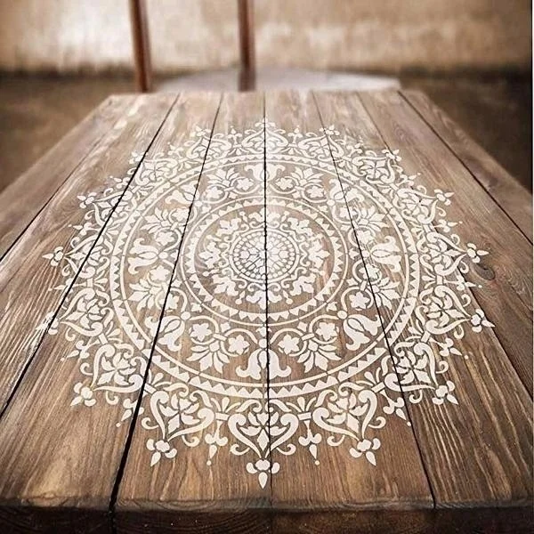 DIY Craft многослойная Мандала трафареты для краски на ткани Аэрограф стены