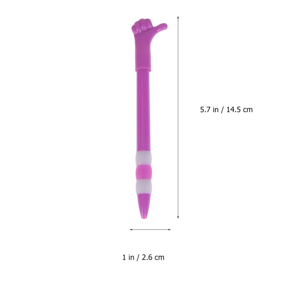 

10Pcs Cartoon Finger Pattern Ballpoint Pens Student Supplies Ink Pen(Random Color)