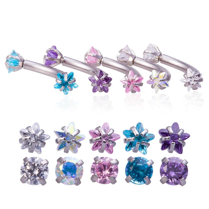 Для детей от 1 года до 5 лет ПК Нержавеющая сталь кольца для пирсинга бровей