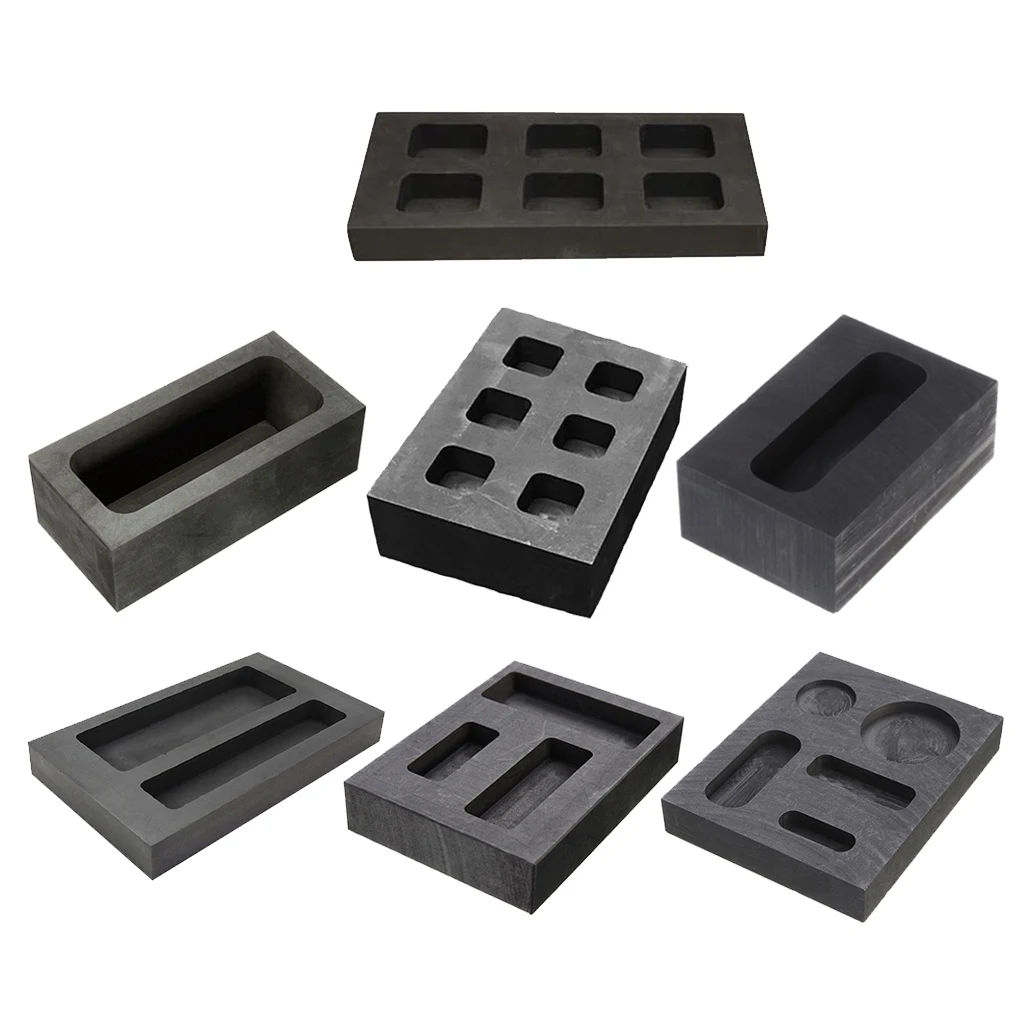 Graphite Crucible Combo Mold Melting Casting Refining Scrap Bar Easy Release Casting Mold Furnace Casting Crucible Melting Tool