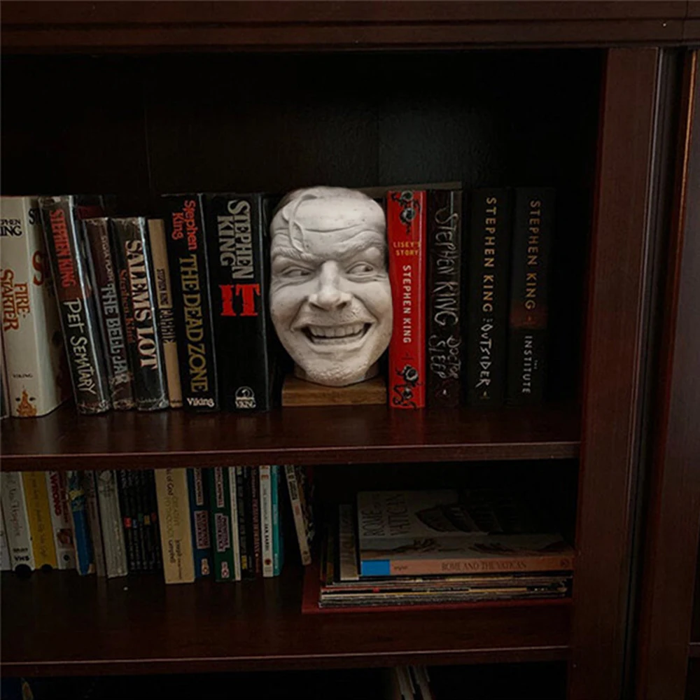 

Sculpture Of The Shining Bookend Library Heres Johnny Sculpture Resin Desktop Ornament Book Shelf KSI999