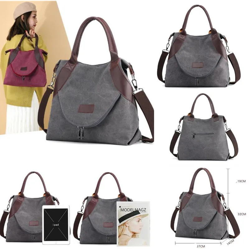 

2021 Women Bag Large Big Capacity Women Casual Tote Handbag Female Shoulder Bag Canvas Crossbody Lady's Hand bags Shopping Bag