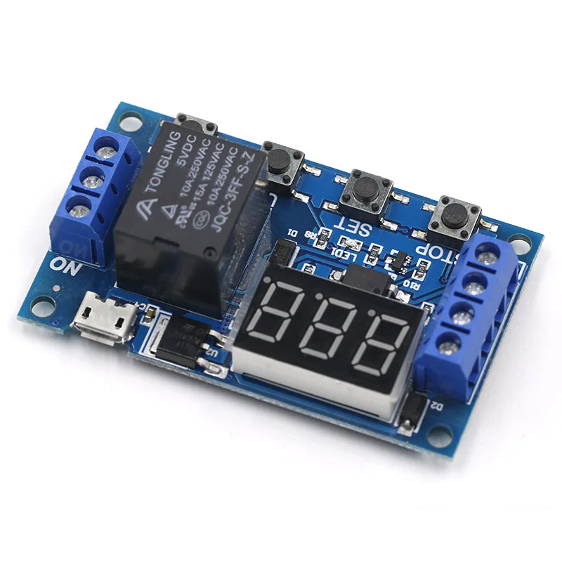 DC 6 30 в Поддержка Micro USB 5 В светодиодный дисплей Автоматизация таймер задержки