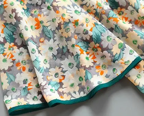 Китайское летнее шифоновое платье Ципао с принтом маргариток в винтажном стиле |