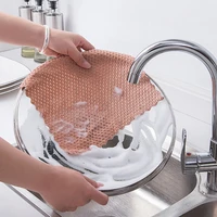 kitchen anti grease wiping rags microfiber home washing dish kitchen tableware cleaning wiping tools