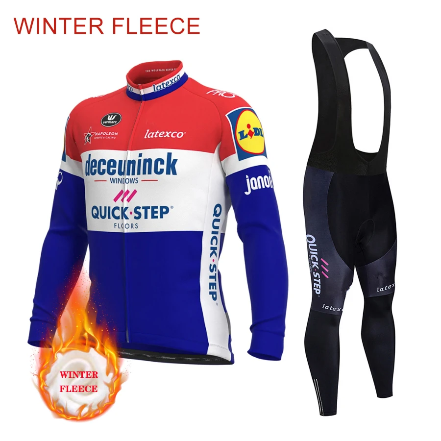 

Sell well Winter Bicycle Set Bike Cycling Team 2022 Thermal Fleece Long Sleeve Sportswear Autumn Racing Pro Jersey Suit for Men