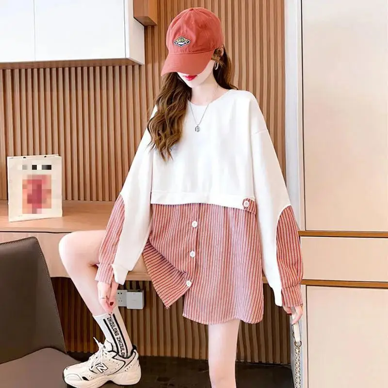 

2022 Spring & Autumn New Simple Striped Hip Hop Sweater Casual Loose Thin Street Style All-match Women Tops Tide Free Shipping