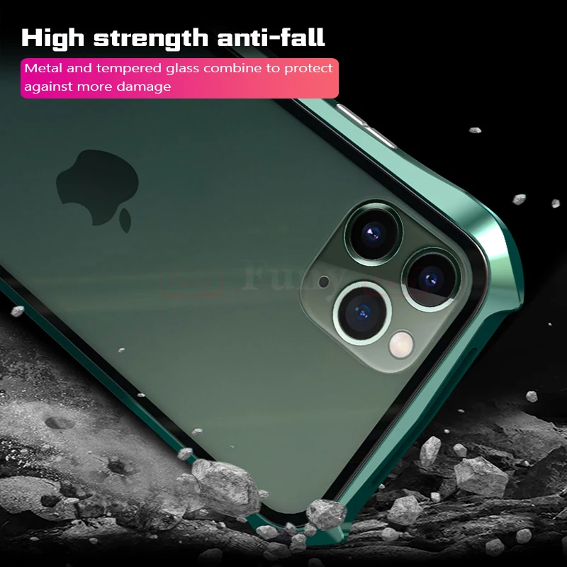 Для iPhone11 Pro Max Чехлы Магнитный чехол для iPhone 11 чехол 360 металлический чехол для телефона полное покрытие чехол для телефона iPhone11 Pro