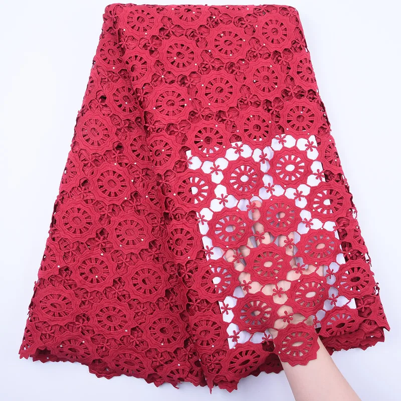 Водорастворимый французский гипюр вуаль кружевная ткань Африканская чистая