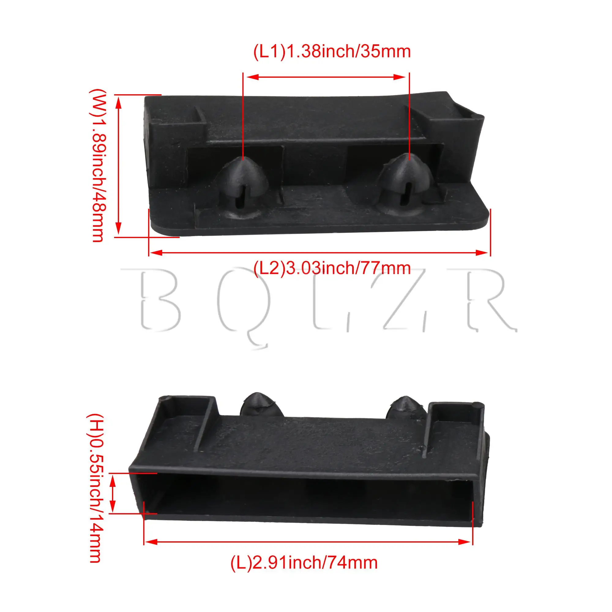 

BQLZR 30PCS Black Plastic Bed Slat End Holders 70x14mm Bed Replacement Parts
