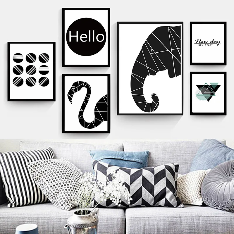 Абстрактный скандинавский настенный художественный постер Каванс живопись