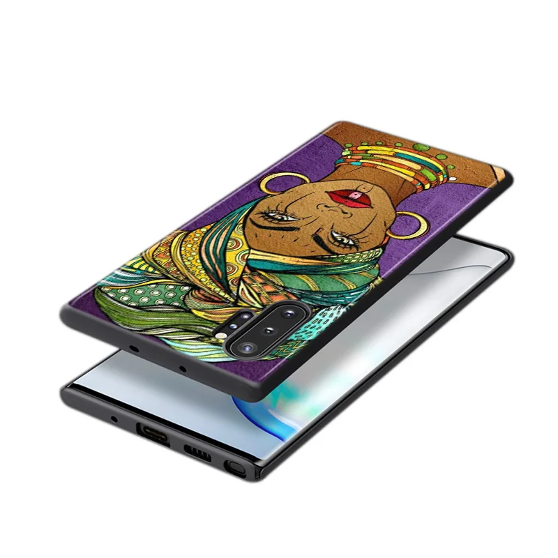 

African Black Girl Queen Melanin For Samsung Galaxy S21 S20 FE Ultra S10 Lite 5G S10E S9 S8 Plus S7 S6 Edge Phone Case