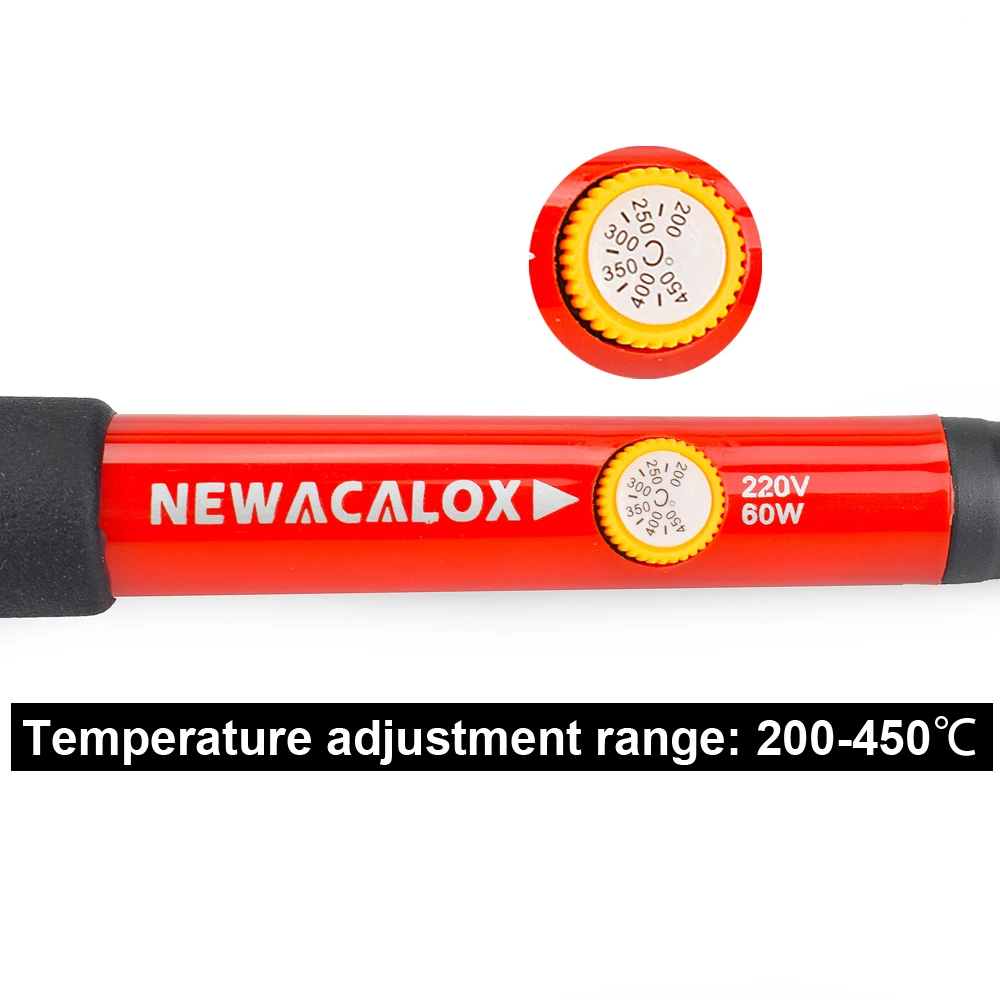 Newacalox ЕС 220 В 60 Вт терморегулятор Электрический паяльник Комплект отвертка