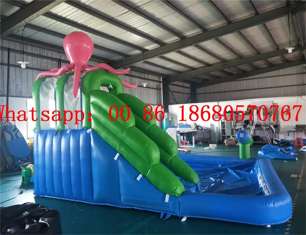 Коммерческая наружная надувная водная горка-Осьминог для продажи | Спорт и