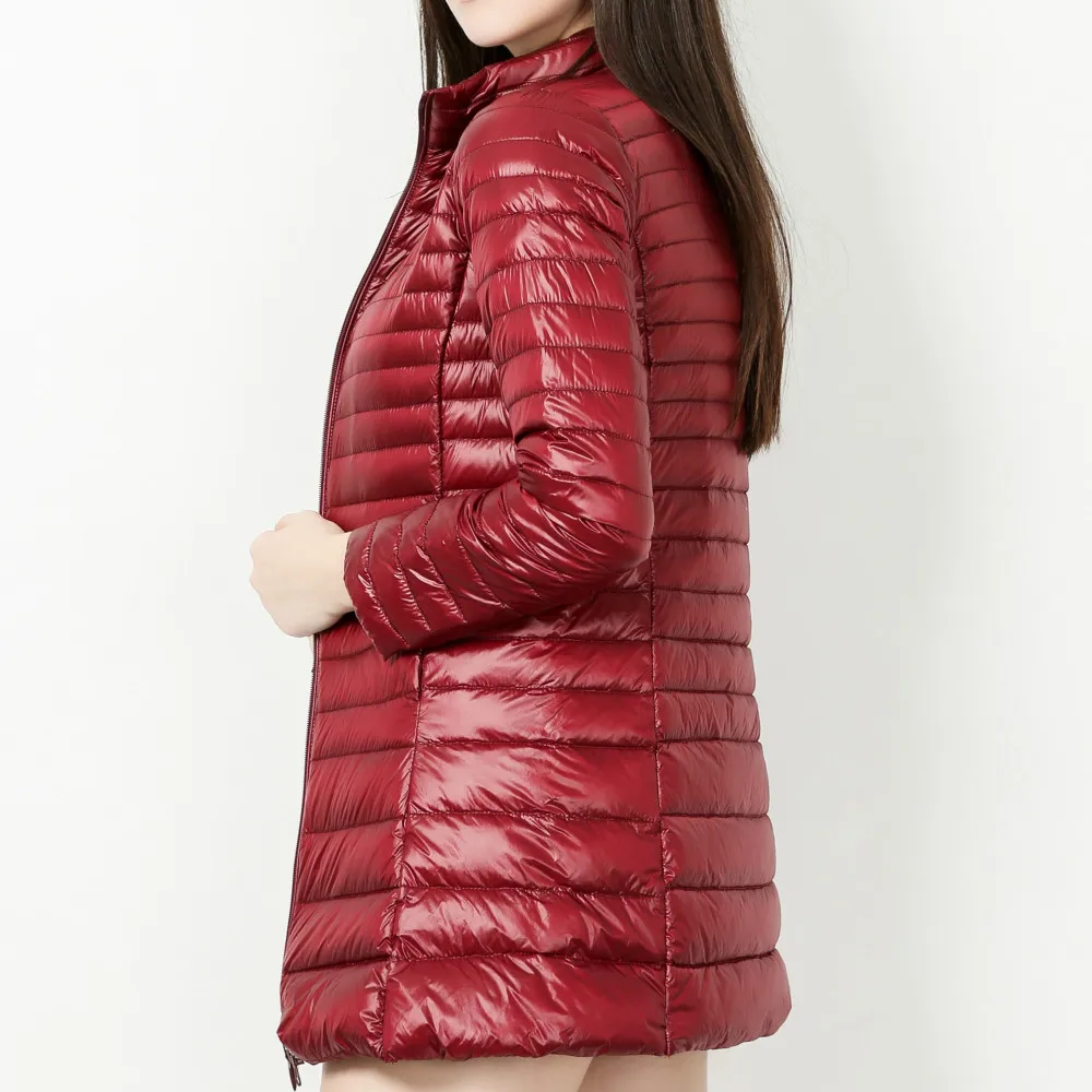 Женский пуховик светильник Женские однотонные пуховики повседневные пальто на