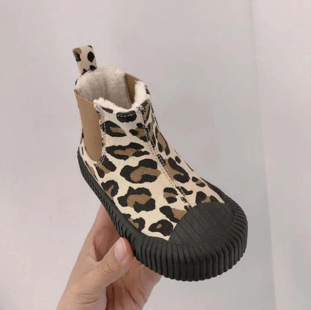 

Winter Wool Teen Girls Chelsea Boot Warm Children Fashion Boots Big Boys Snow Boots PU Leather Sneakers Baby Kids