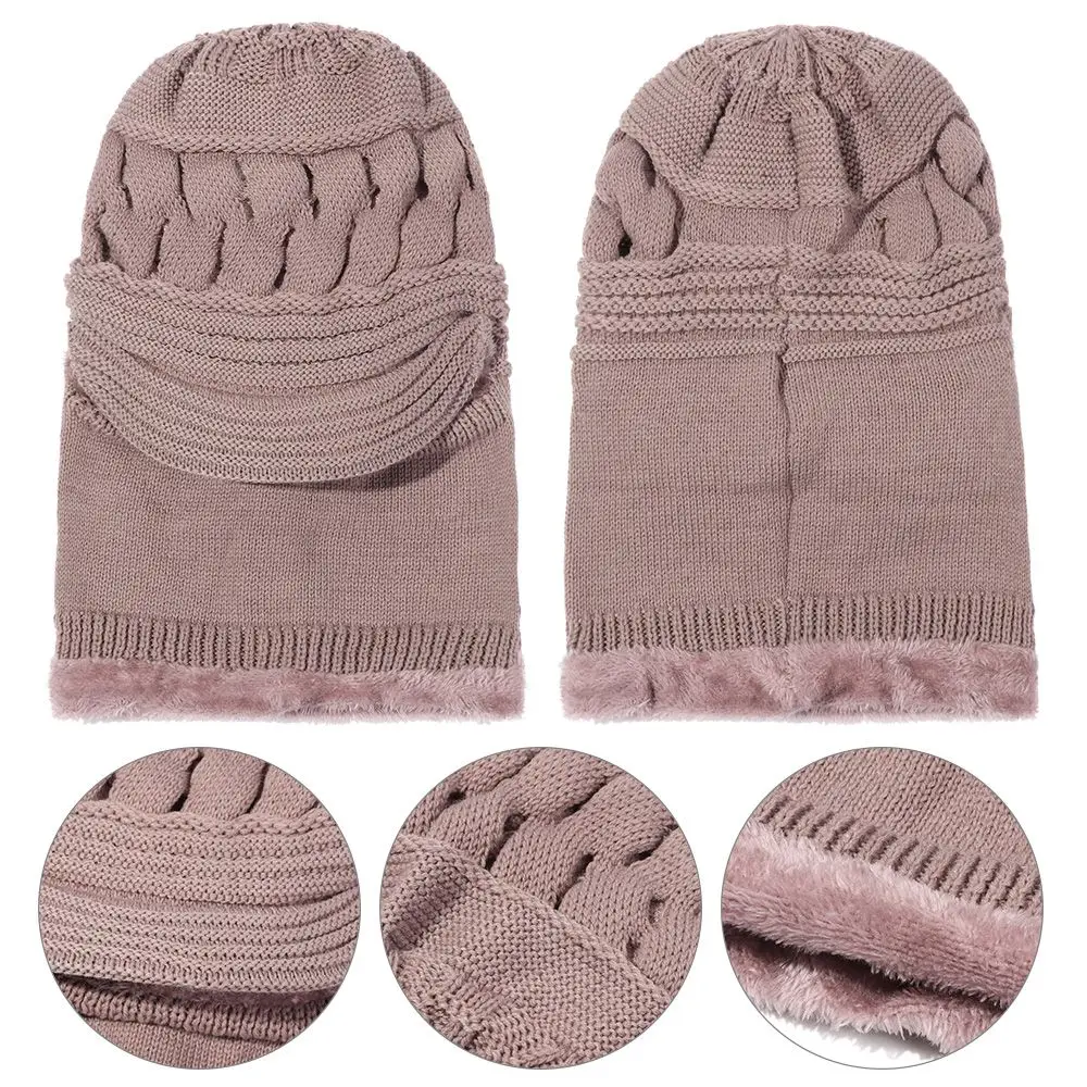 Зимняя женская шерстяная шапка с бархатным утеплителем теплая ветрозащитная