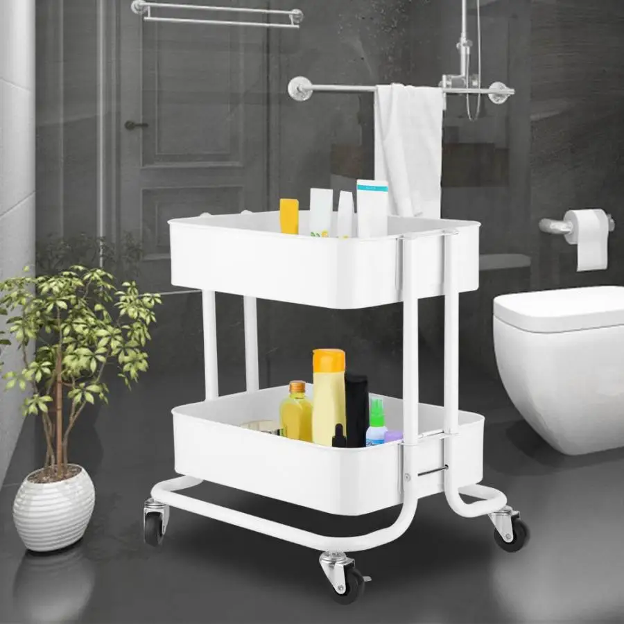 2 ярусная полка тележка Универсальные ролики стеллаж для хранения татуировки