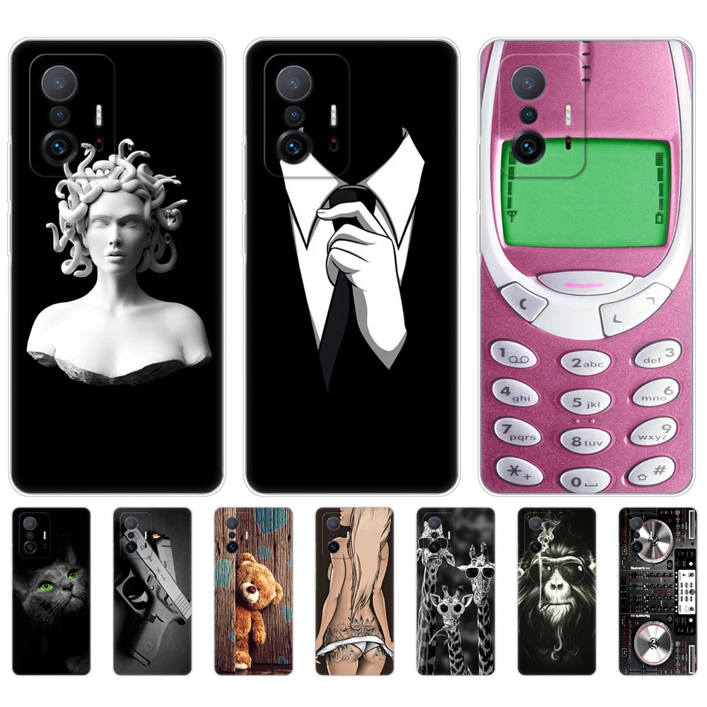 For Xiaomi 11T Cases For Xiaomi 11T Pro Soft Case Silicon Phone Back Cover For Xiaomi mi 11 T 11TPro coque 6.67inch bumper TPU