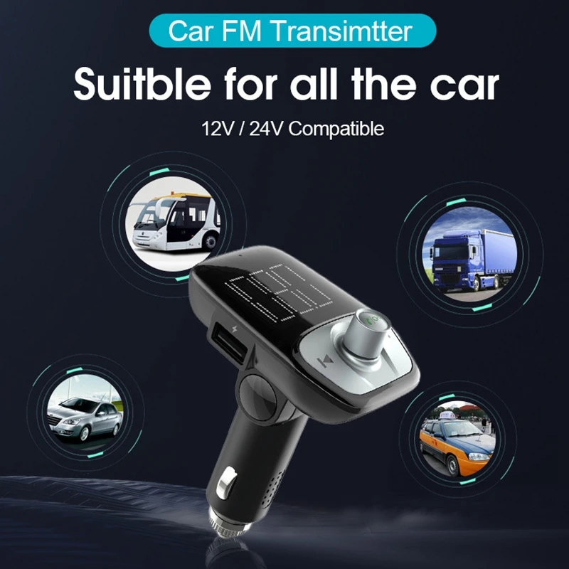 HOT-Mp3-плеер Bluetooth прикуриватель зарядное устройство авто двойной Usb зарядка для