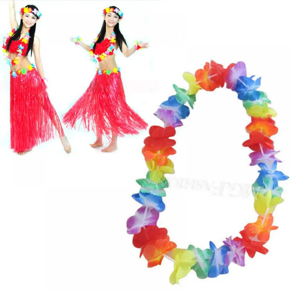 Венки 12 шт. Гавайские DIY вечерние пляжные Цветочная Гирлянда ожерелье нарядное