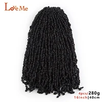 love me hair synthetic crochet braids hair extensions 16 inch passion twist ombre color hair bohemia braiding hair brown