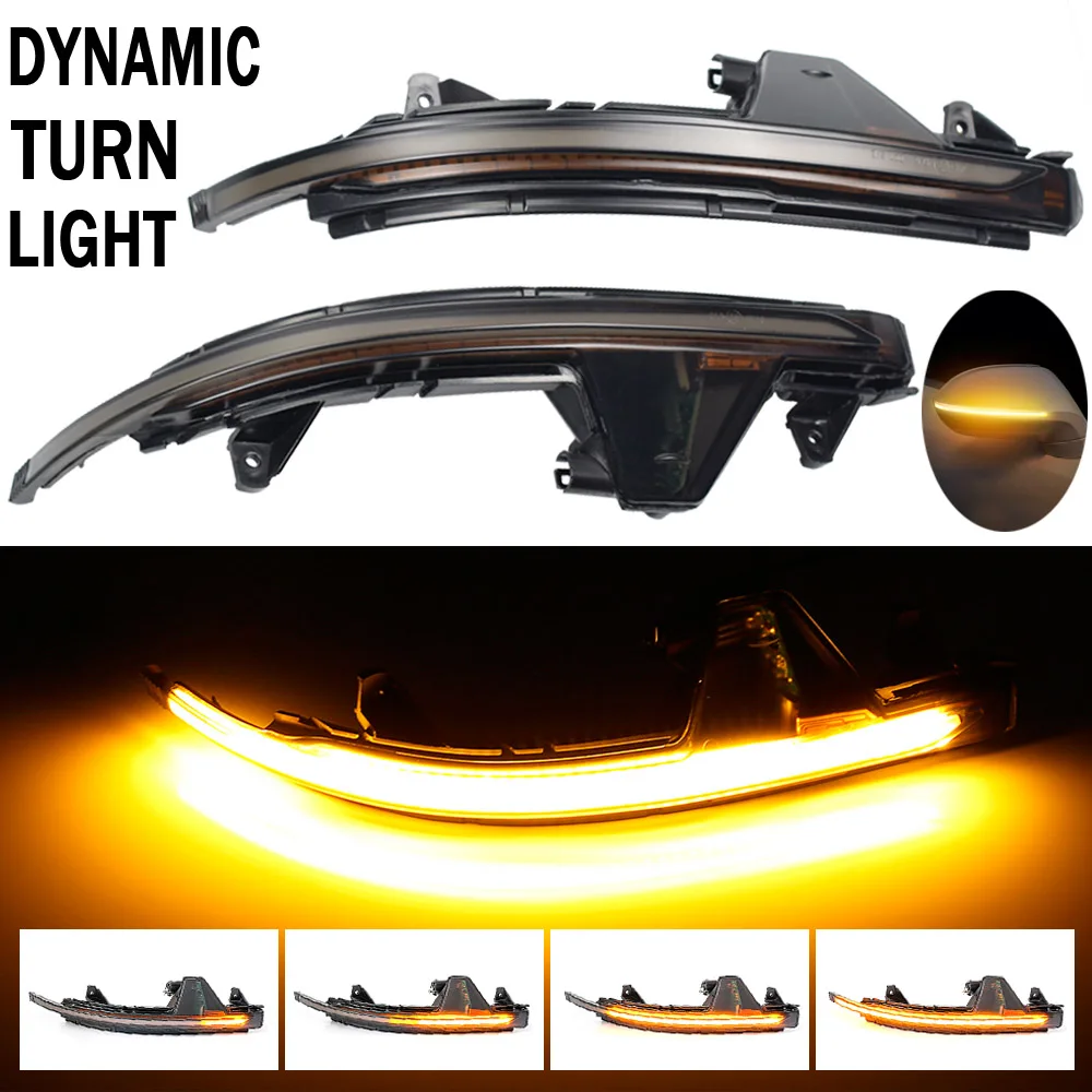 

2pcs For Audi A7 S7 RS7 4G8 20101-2017 Dynamic Indicator Blinker Startup Breath Light 2 pcs Side Wing Superb Mirror Indicator