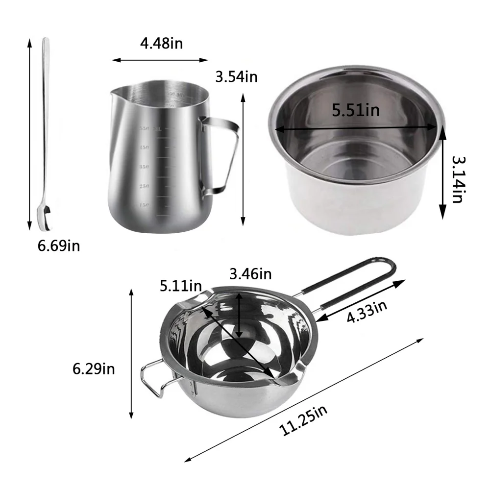 4 шт. Нержавеющая сталь пароварки ложки с длинной ручкой для отопки воска горшок