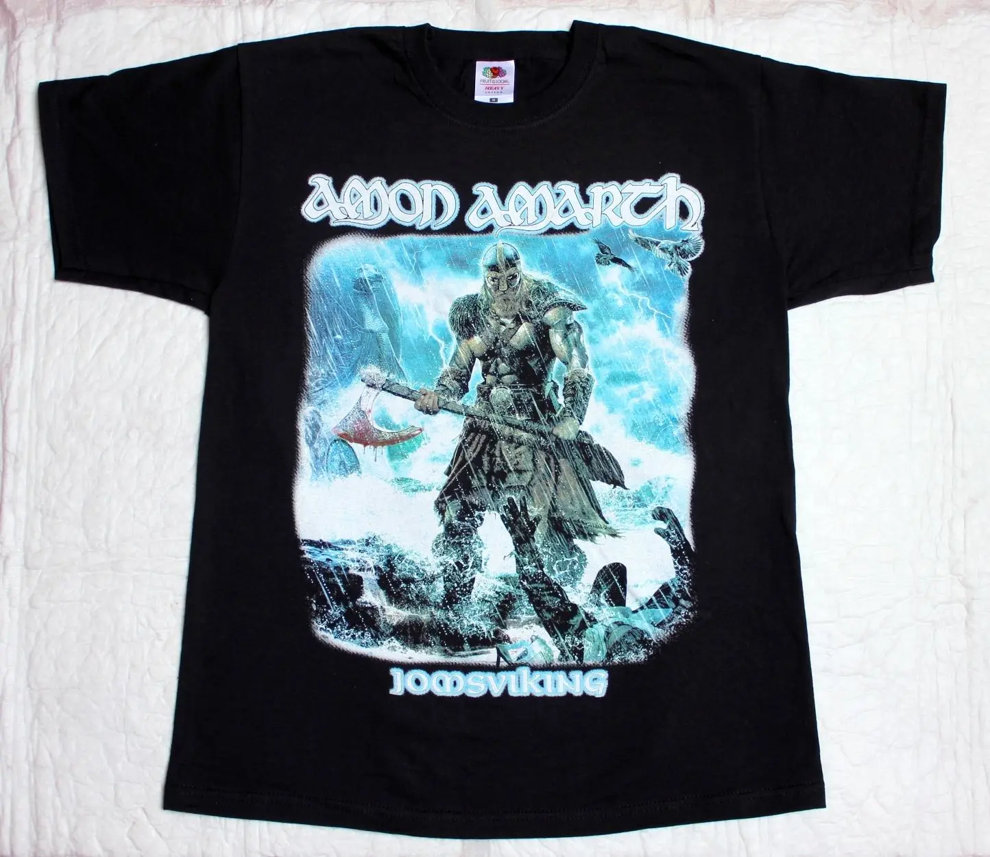Новая Черная футболка AMON AMARTH JOMSVIKING DEATH METAL Kids OF BODOM AMORPHIS топы летняя крутая