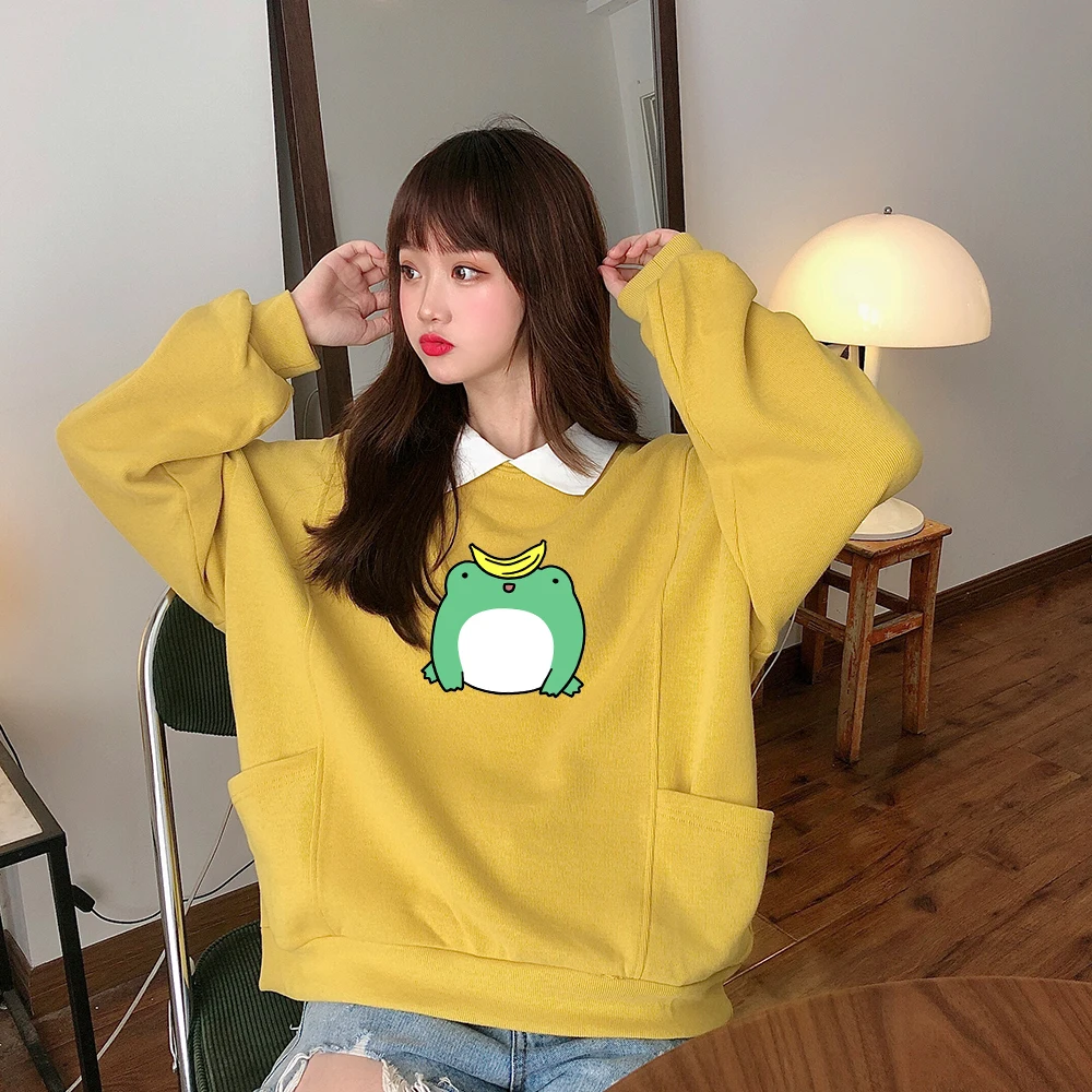 Лоскутное пальто толстовка контрастных цветов хлопковый свитшот женские