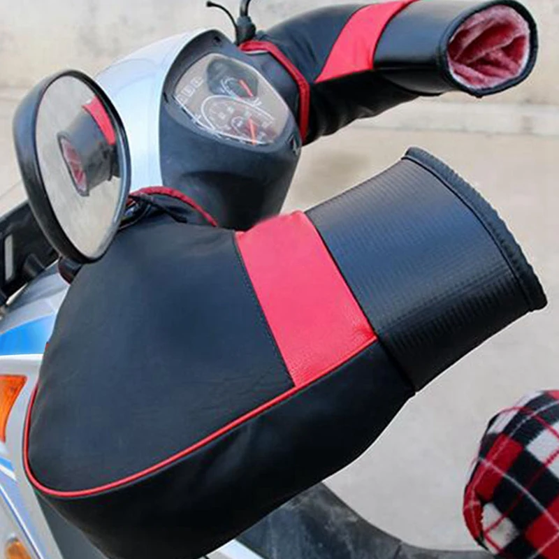 

1 Pair Motorcycle Handlebar Warm Handlebar Glove Winter Cold-Proof Warm Glove Snowmobile Windproof Warm Handlebar Cover