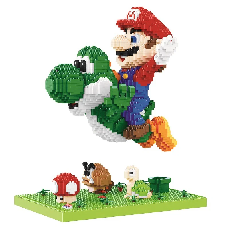 

DIY Super Mario Classic Building Block Starter Mini Bricks Cartoon Anime Figures Model Series Educational Toy for Childr