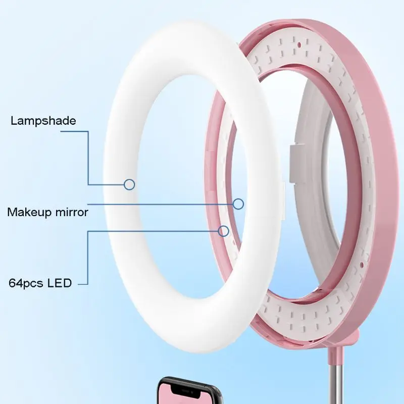 

1 Pc Foldable Telescopic USB LED Lamp Ring Fill Light Stand Holder for Live Streaming
