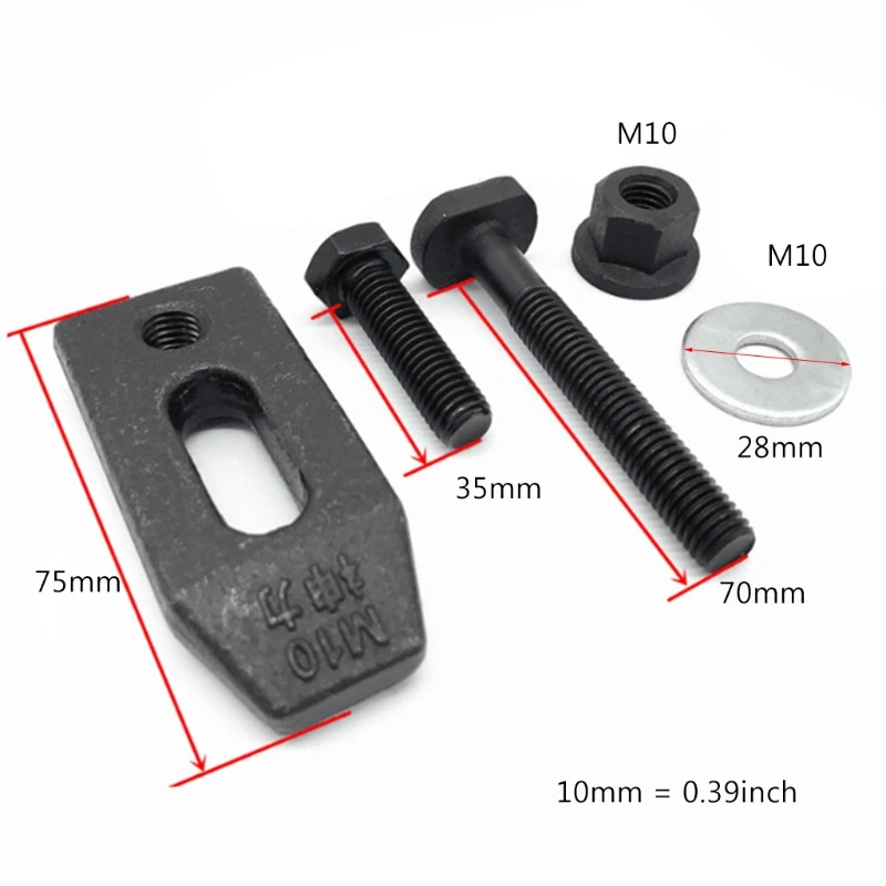 

M8/M10 Milling Parts Pressure Plate Clamp Fixture Plate for T-slot Working Table Mar-12