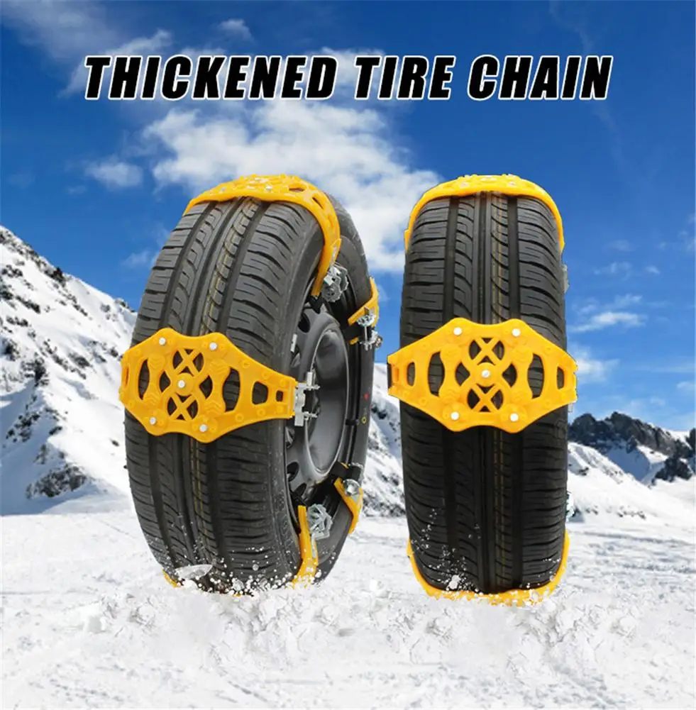 

2PCS Winter Car Tire Snow Adjustable Anti-skid Safety Double Snap Skid Wheel TPU Chains For Truck Car SUV