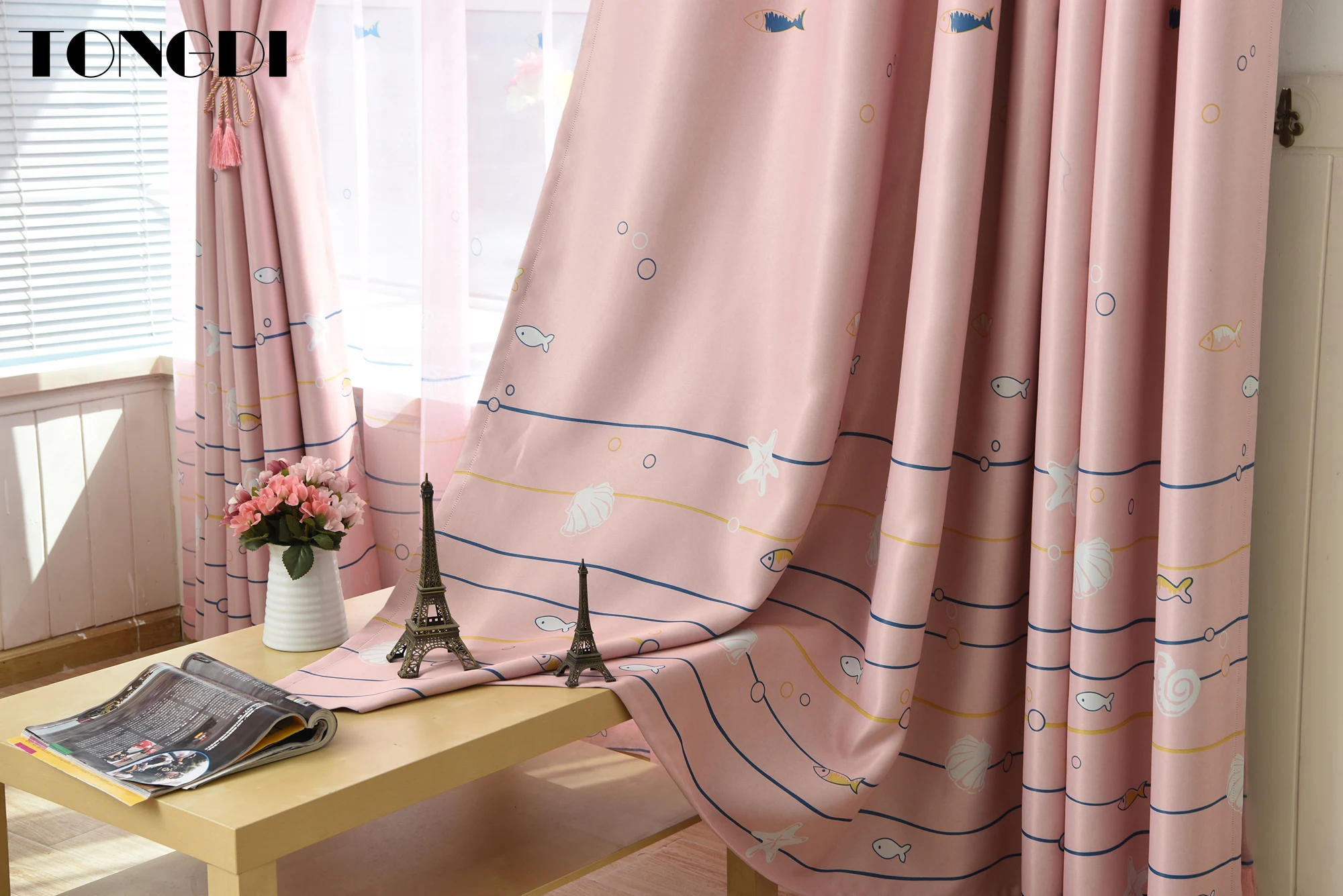 Плотные Занавески TONGDI с принтом для детей высококачественные украшения дома