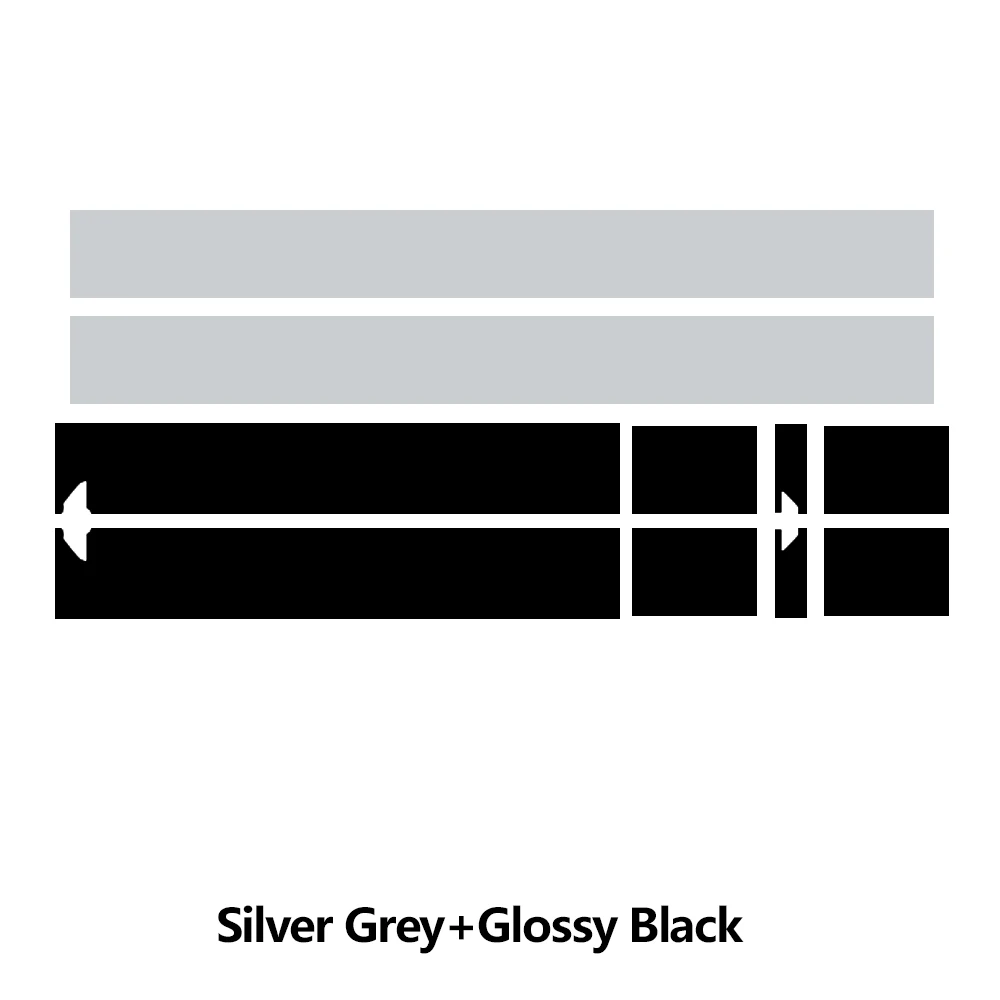 silvergrey KK black Наклейка на капот автомобиля капот полосы крыши задняя крышка двигателя стикер для мини-купе R58 Cooper S JCW Джон Купер работает аксессуары - Название цвета: silvergrey KK black