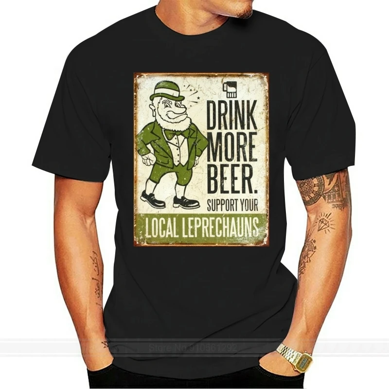 Веселая футболка с надписью пить больше пива Ирландская поддержка вашего