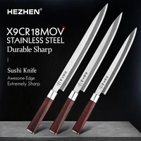 hezhen sashimi 240300mm fish fillet cuisine kitchen knives high carbon sharp blade x9cr18mov stainless steel new sushi knife