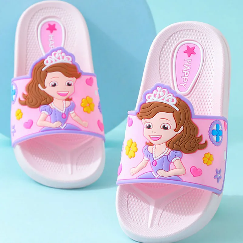 Милые тапочки Софии Милая детская обувь с рисунком для девочек Тапочки малышей