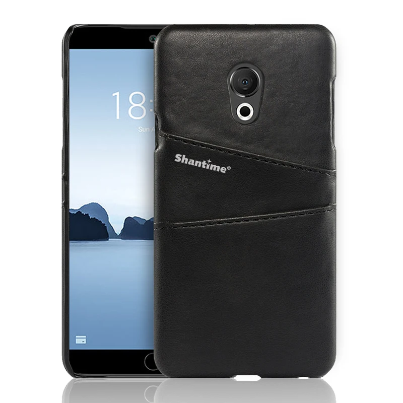 BLACK Обложка на заднюю панель из искусственной кожи для Meizu M15 Lite M15 чехол для Meizu M6S Pro 6 Pro 6 Plus M2 Note M3 Note чехол для телефона с отделениями для визиток - Цвет: BLACK