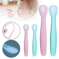 baby spoons soft silicone feeding spoon tableware for children safety feeding infant spoon flatware tools for patchwork utensil