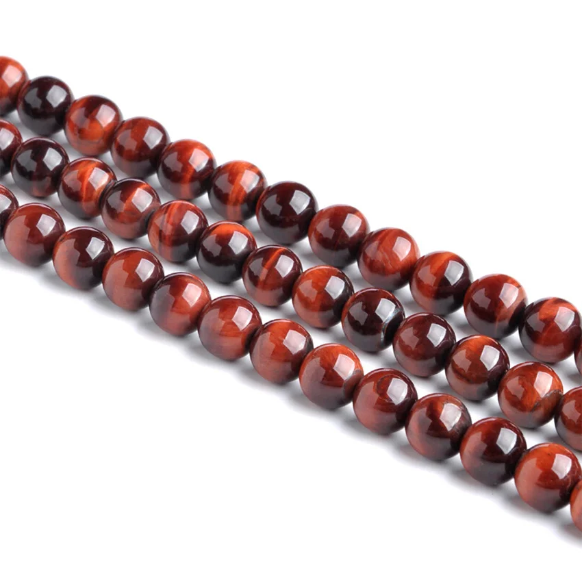 Элегантный натуральный камень тигровый глаз круглые свободные аксессуары