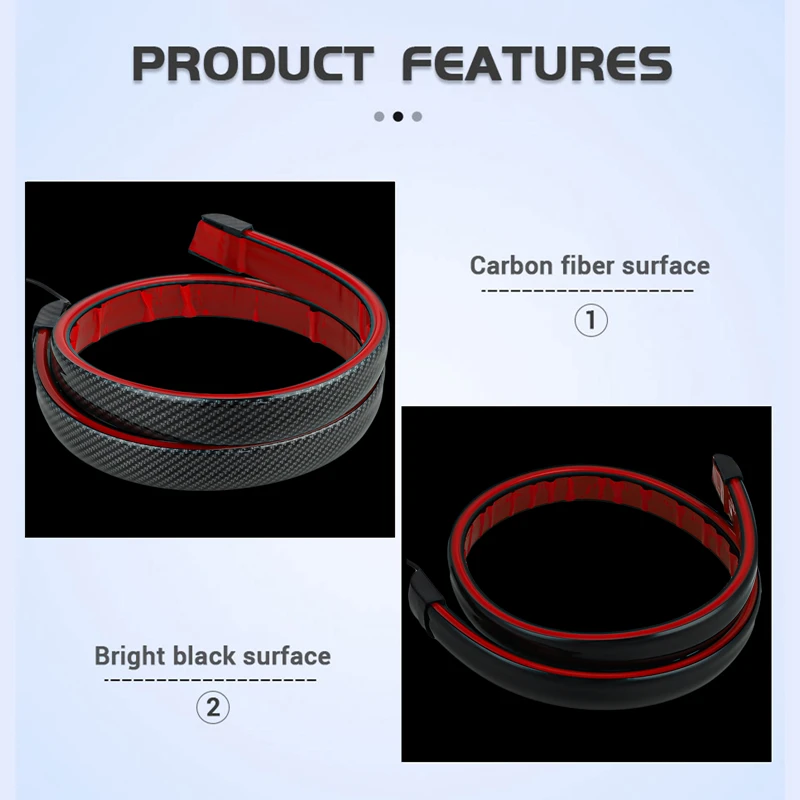 Универсальный Спойлер для багажника из углеродного волокна со светодиодной