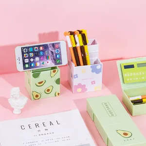 detachable pen holder mobile phone storage holder office makeup brush plastic container desk organizer stationery pencil case free global shipping