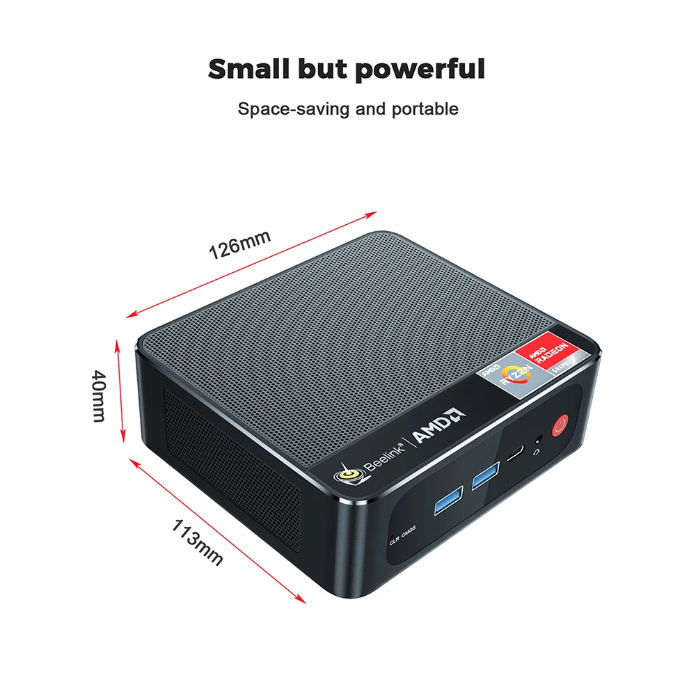 2022 Beelink SER3 AMD Ryzen 7 3750H Windows 10 Pro мини ПК DDR4 16 Гб ОЗУ 256 ГБ SSD WIFI BT игровой компьютер SATA HDD