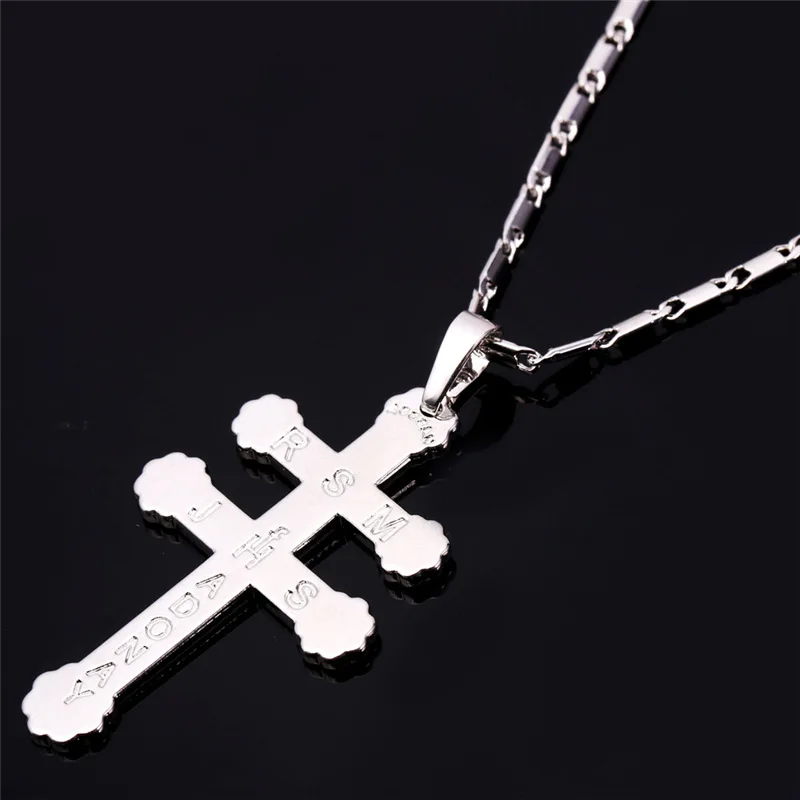 Collare European Lorraine Cross Necklace Women /Men Jewelry Gold/Silver Color Bible Necklaces &amp Pendants Wholesale P117 | Украшения и