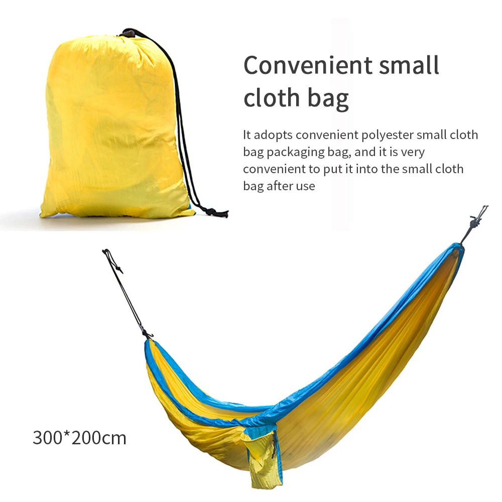 

1Pc 300*200cm Portable Camping Parachute Hammock Survival Garden Outdoor Furniture Sleeping Swing Travel Double Hanging Bed
